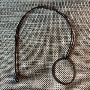 Sundance Leather Circle Pendant Necklace